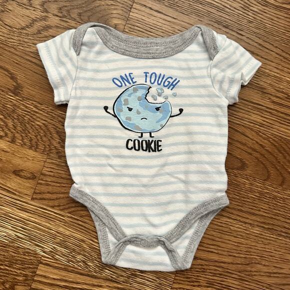 Blue and grey short sleeve onesie bodysuit bundle, size 3-6 month (set of 3) - Picture 7 of 9
